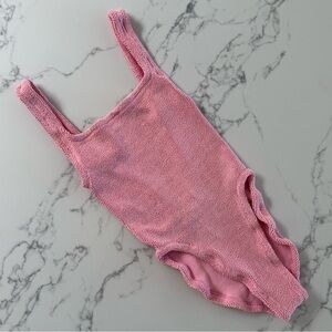 Hunza G Square Neck One Piece - Bubblegum Pink - One Size